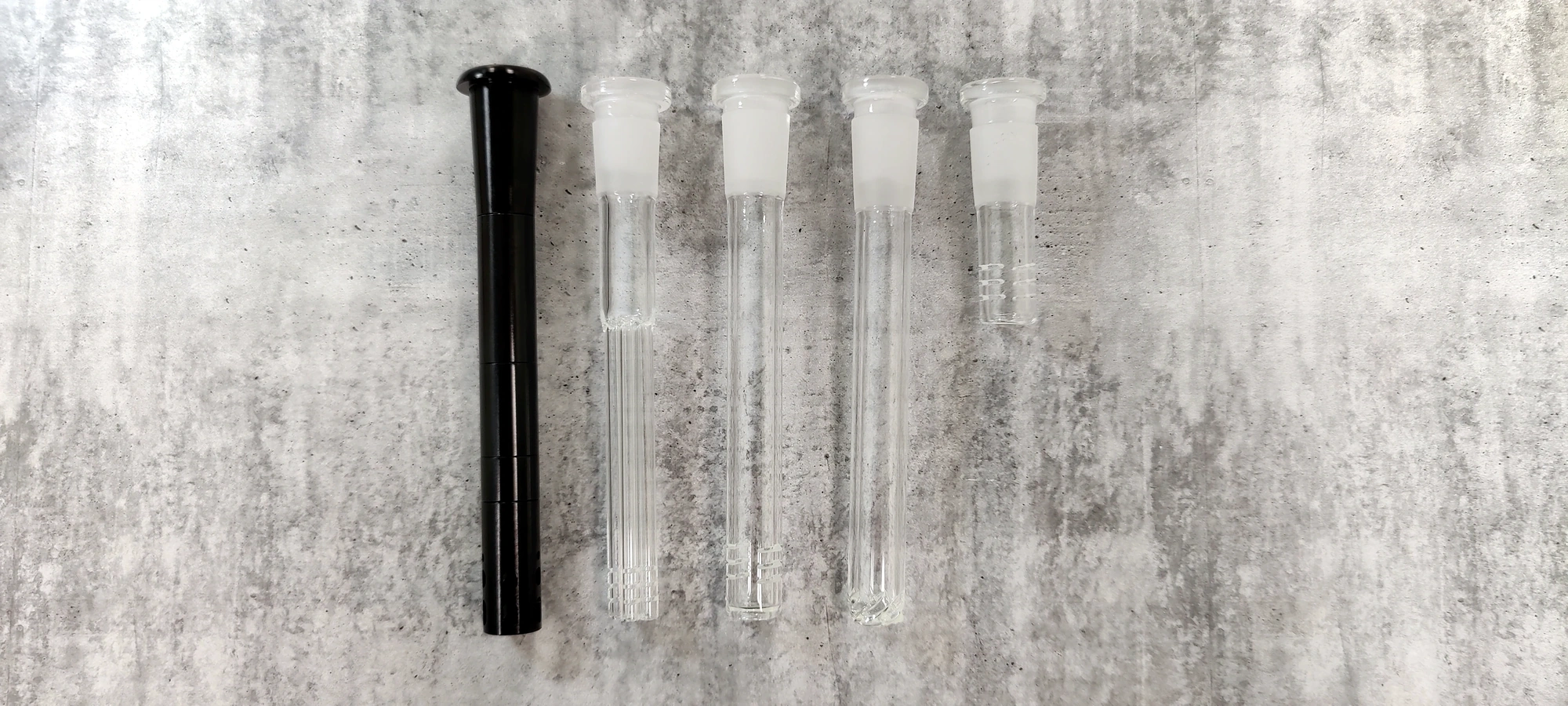 The Various Downstem Options for the TableTop Bong